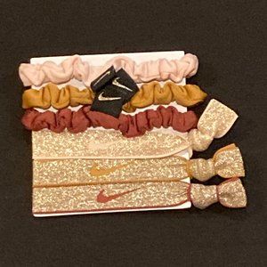 Nike Ponytail Holders Hairbands 6 Pack Echo Pink/Burgundy/Gold Men's Women's